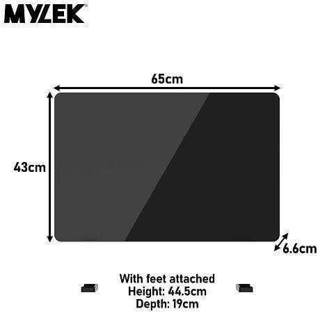 Mylek Radiator Glass Panel Heater Black Slimline, Wifi Enabled Smart APP