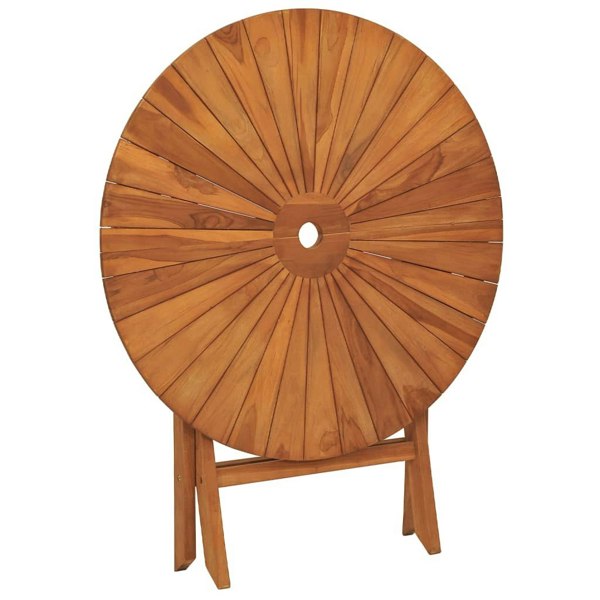 Berkfield Folding Garden Table �_�”�_ 85x75 cm Solid Wood Teak
