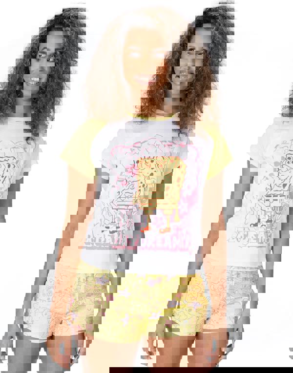 SpongeBob SquarePants Womens Multicoloured Short Sleeve Short Leg Pyjama Set