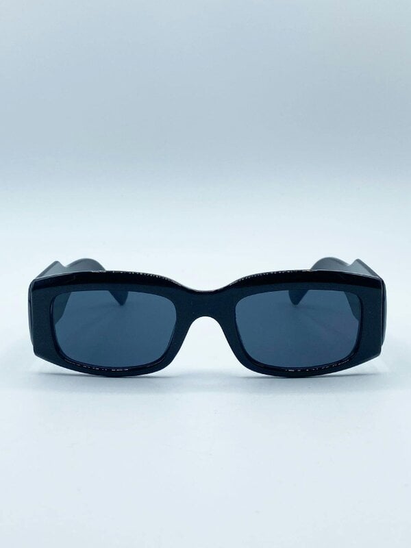 SVNX Chunky Rectangle Sunglasses with Extra Wide Arms in Black