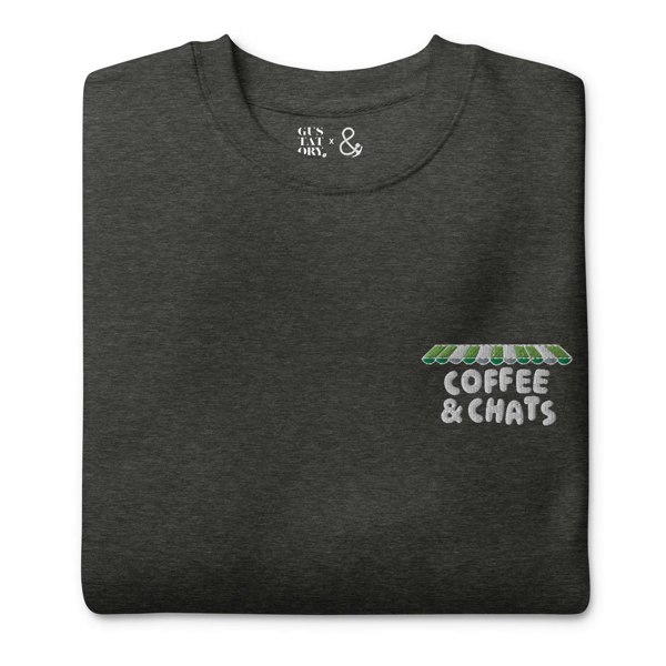 ANCHOR & CREW x GUSTATORY Coffee & Chats Cotton Blend Embroidered Sweatshirt