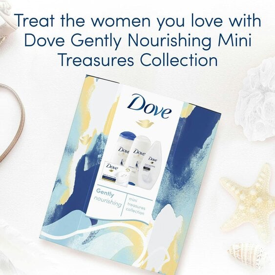 Dove Gently Nourishing Mini Treasures Collection 4 Piece Gift Set for Her