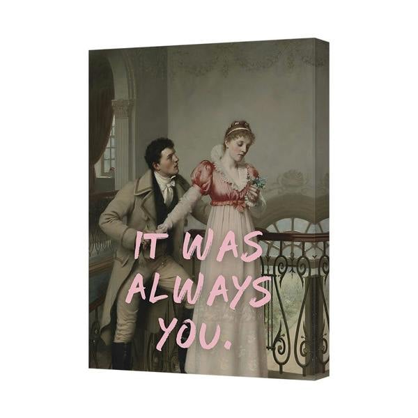 Benjamin Tate Design It Was Always You Canvas Print Vintage Couple Portrait Wall Art
