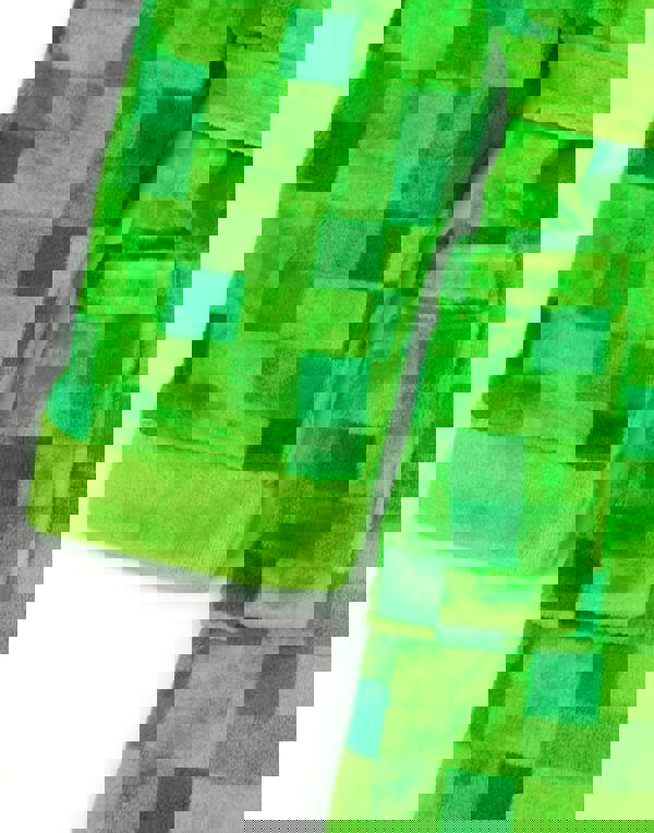 Minecraft Unisex Kids Green Pixel Creeper Novelty Print Bathrobe