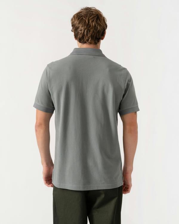 Back of Belstaff Mens Logo Polo - Atlantic Grey