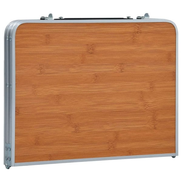 Berkfield Folding Camping Table Brown Aluminium 60x40 cm