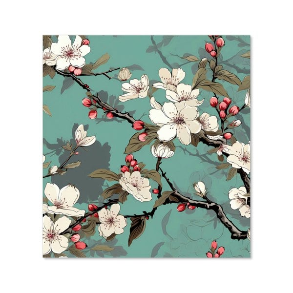 Warren Reed - Designer Pink Blossom Asian Design Kitchen Splashback