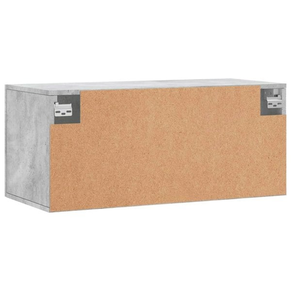 Berkfield Wall Cabinet Concrete Grey 80x36.5x35 cm Engineered Wood