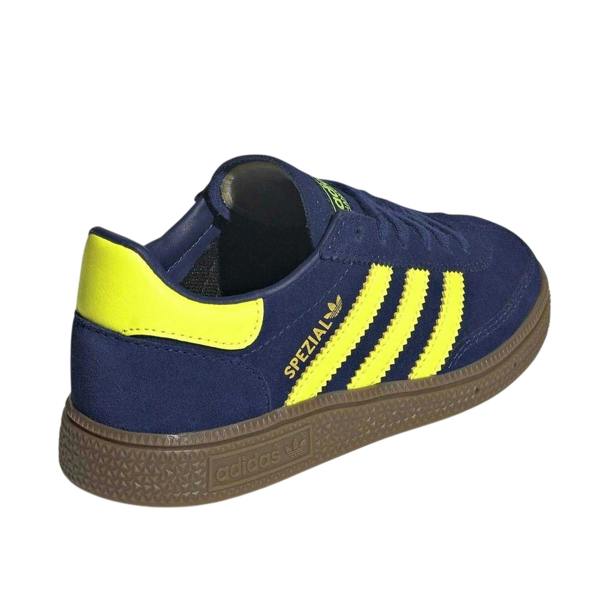 Adidas Childrens/Kids Handball Spezial 3 Stripes Suede Shoes - Blue/Yellow - 