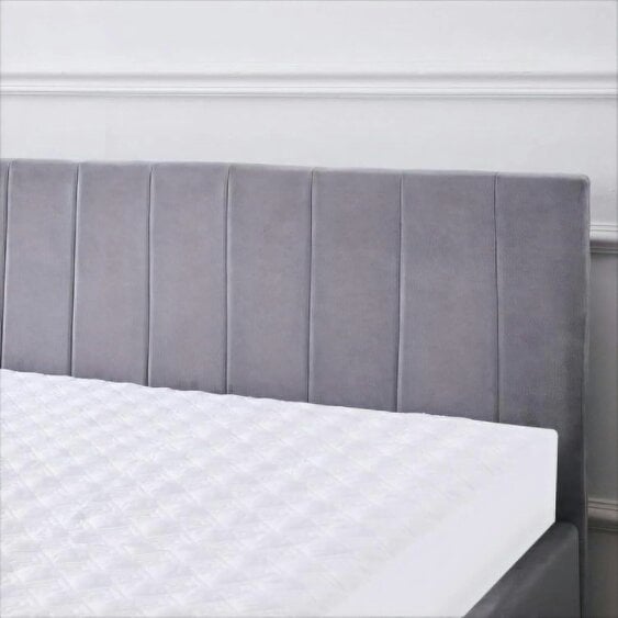 Kosy Koala Ottoman Storage Bed grey small double 4ft line pattern fabric velvet bedroom furniture