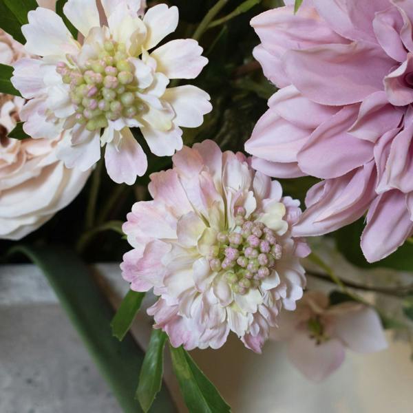 Wyld Haus Set of 3 Artificial Flowers Pale Pink Scabious Stems
