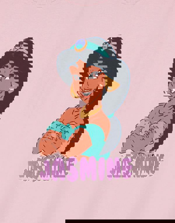 Disney Princess Girls Pink Jasmine Short Sleeved T-Shirt