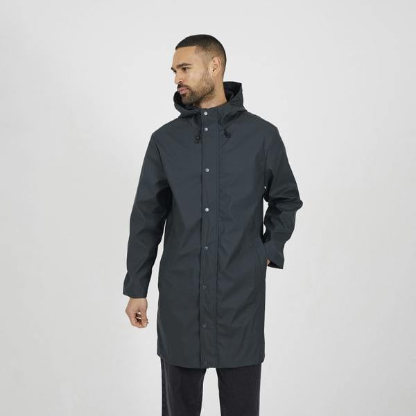 Brave Soul Khaki Rubberised Hooded Parka Style Jacket - Khaki Image 1