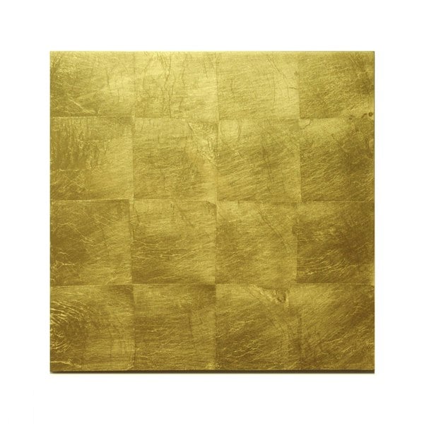 Placemat in Gold Leaf. Square gold placemat