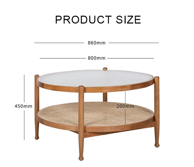 Weilai Concept Cement Coffee Table Set, Oak