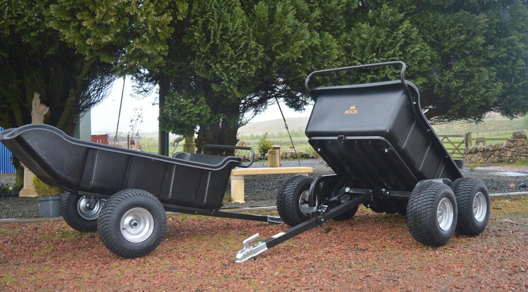 Rock Machinery ATV 4 Wheel Tipping Trailer 1500lb