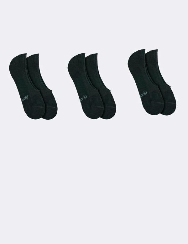 HYGRAD BUILT TO SURVIVE Pack of 3pcs Boody Organic Bamboo Womens Ladies Hidden Socks Black Size 2-7