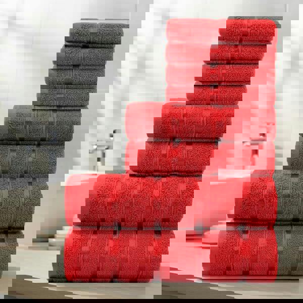 Smart Living Boston 8 PCS Towel Bale Set - Red