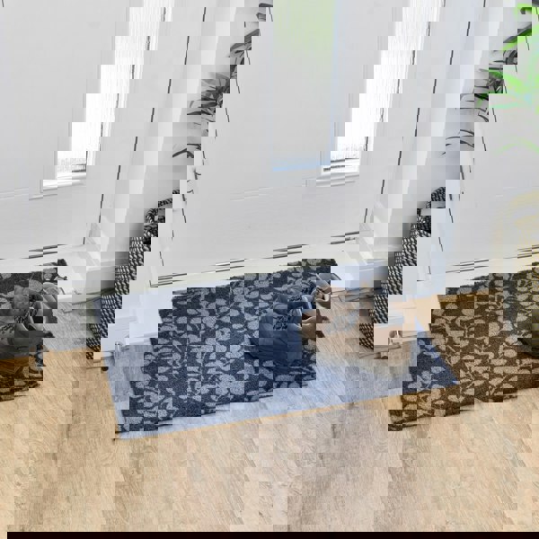 JVL Mega Mat Machine Washable Entrance Runner and Doormat Set, Branches