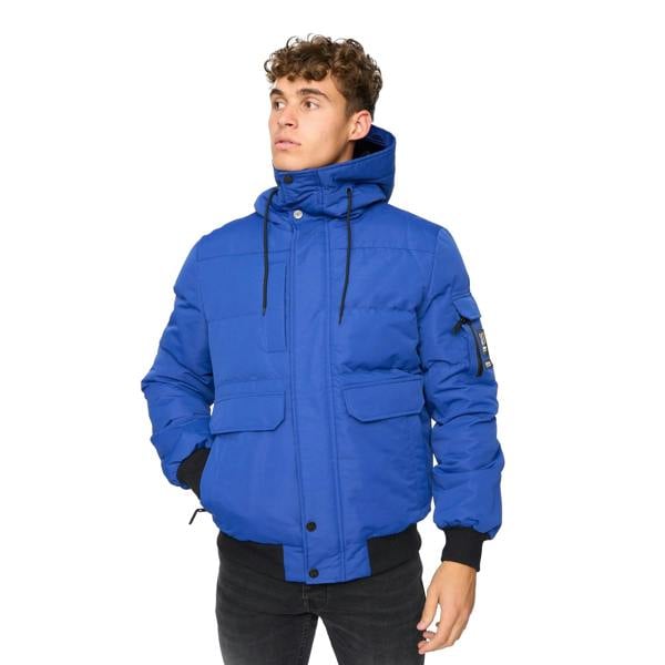 Crosshatch Mens Milwaka Bomber Jacket - Blue - 