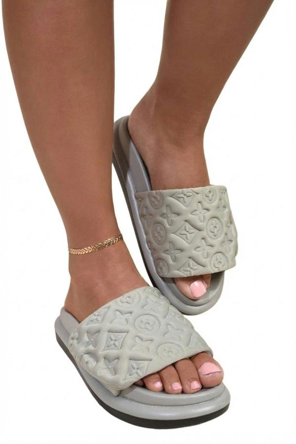 Josie Flatform Sandals - Grey_wb