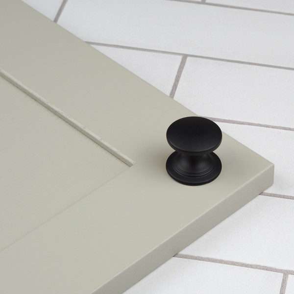 Handle & Home Matt Black Contemporary Cup Handles and Coordinating Knobs