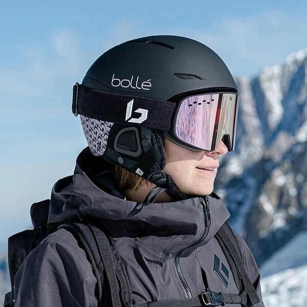 Bolle NEVADA - Matte Black with Volt Pink Lens