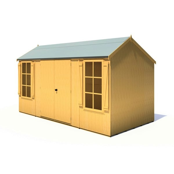 Shire Holt Apex Garden Shed Shiplap Double Door 13x7 - Best Shed