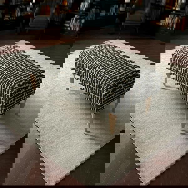 Handmade intricate stitched ottoman seating with premium patterned lid and hidden storage