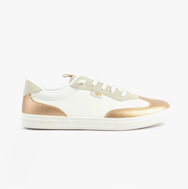 Rocket Dog ZAP Womens Trainers Gold/White