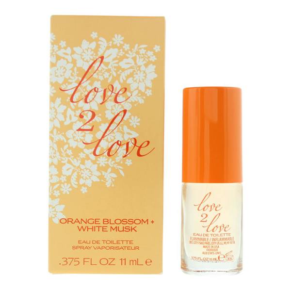 Love 2 Love Orange Blossom + White Musk Womens Eau de Toilette 11ml Fragrance
