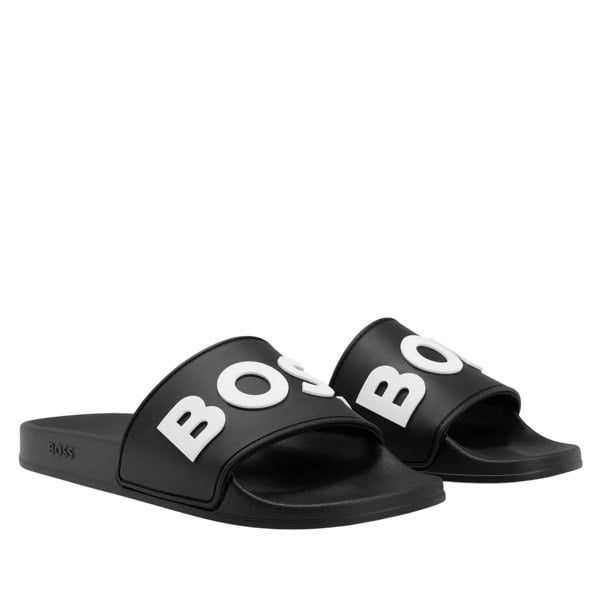 Hugo Boss Womens/Ladies Kirk Logo Sliders - Black