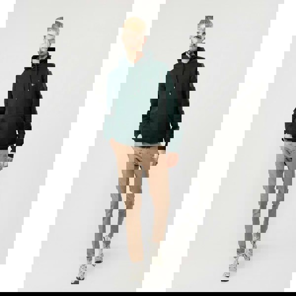 GANT Mens Regular Fit Shield Logo Pullover Hoodie - 374 Tartan Green