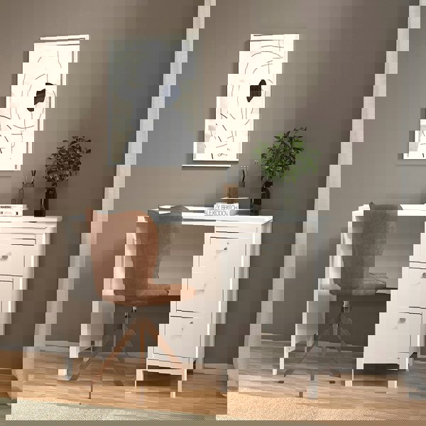 Furniture To Go Madrid Desk 3 drawers White