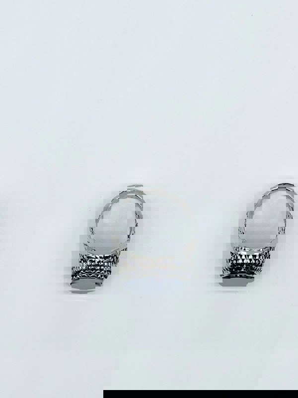 SVNX Signet Ring With Black Stone