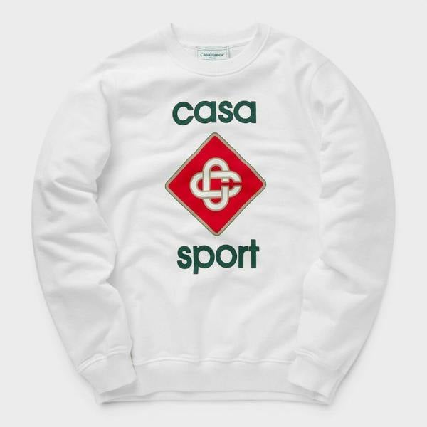 Casablanca Casa Sport Icon Screen Printed Sweatshirt White