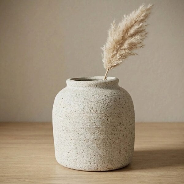 Garden Greatness Sculptural Natural Finish Decorative Vase