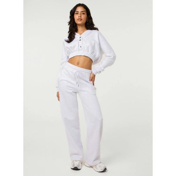 Pink Vanilla Fleece Lined Cropped Hoodie