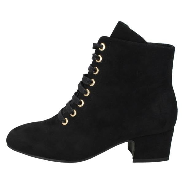 Spot On Ladies Spot On Lace Up Ankle Boots F51120