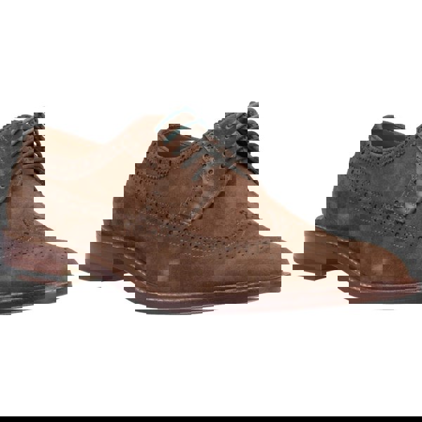 Dune London Superior Leather Wingtip Brogue Shoes - Brown