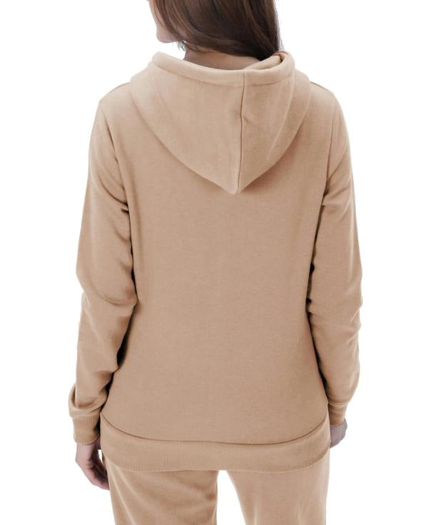 Smart Living Ladies Full Zip Through Hoodie Casual Hooded Top - Toffee
