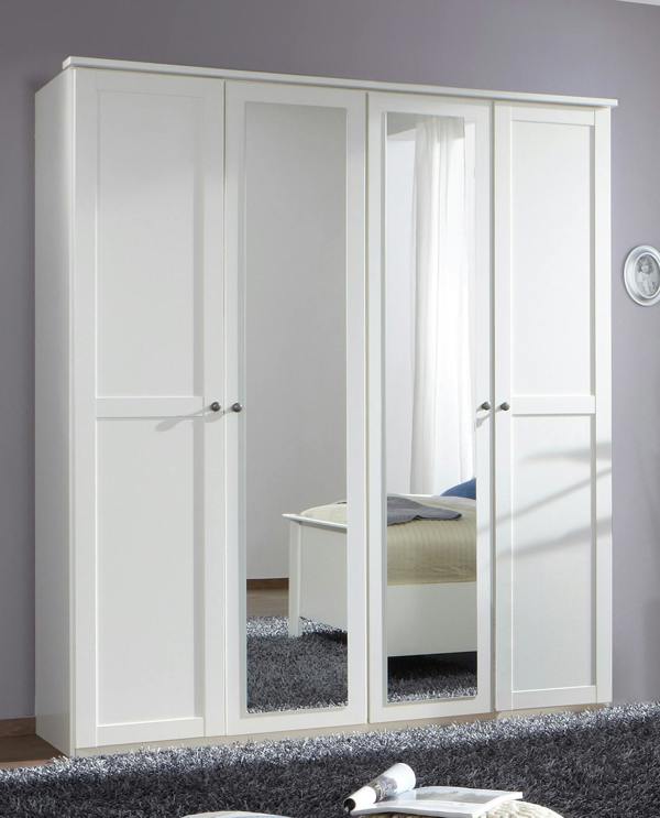 Chalet White 4 Door Wardrobe