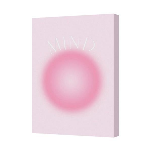 Benjamin Tate Design Mind Pink Canvas Wall Art Print With Circular Gradient Design