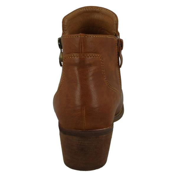 Spot On Ladies Spot On Mid Heel Ankle Boots F51137