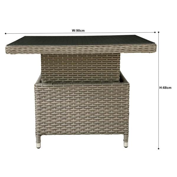 Dellonda DG73 Dining Tables Action shot - measurments