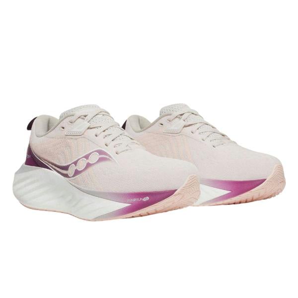 Saucony Womens/Ladies Triumph 22 Trainers - Moon/Eggplant - 