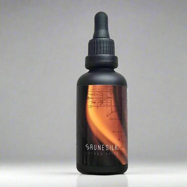 Sweet Orange, Frankincense, Myrrh, Patchouli &amp; Black Pepper, Cinnamon & Sandalwood Sacred Spice Beard Oil