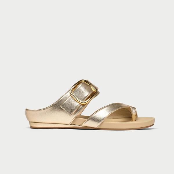Calla Ruby - Champagne Leather Sandals