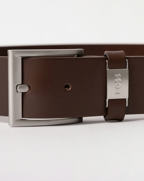 BOSS Orange Connio Mens Leather Belt NOS - Dark Brown 202