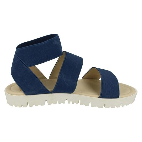 Down to Earth Ladies Down To Earth Elasticated Flat Sandals